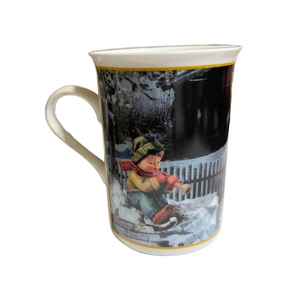 NWOB Danbury Mint M.L. Hummel  December Birthdate Winter Song Mug Cup - Picture 1 of 4